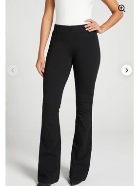 Betabrand Classic Pant Yoga Pants Black Bootcut Dress Pants